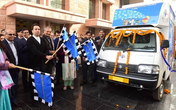 Jayant Chaudhary flagged off solar powered skill van